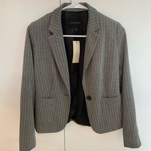 Banana Republic Soft Striped Grey Blazer Size 0